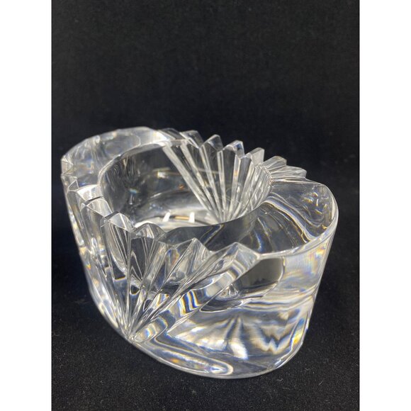 Vintage Mikasa Votive Candle Holder Lead Crystal Cut Clear Glass Heavy - Picture 5 of 12